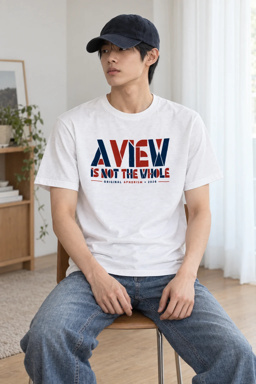 "A View Is Not the Whole" Heavyweight Unisex Crewneck T-shirt