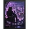 "A Window That Never Sleeps" Premium Wooden Framed Poster