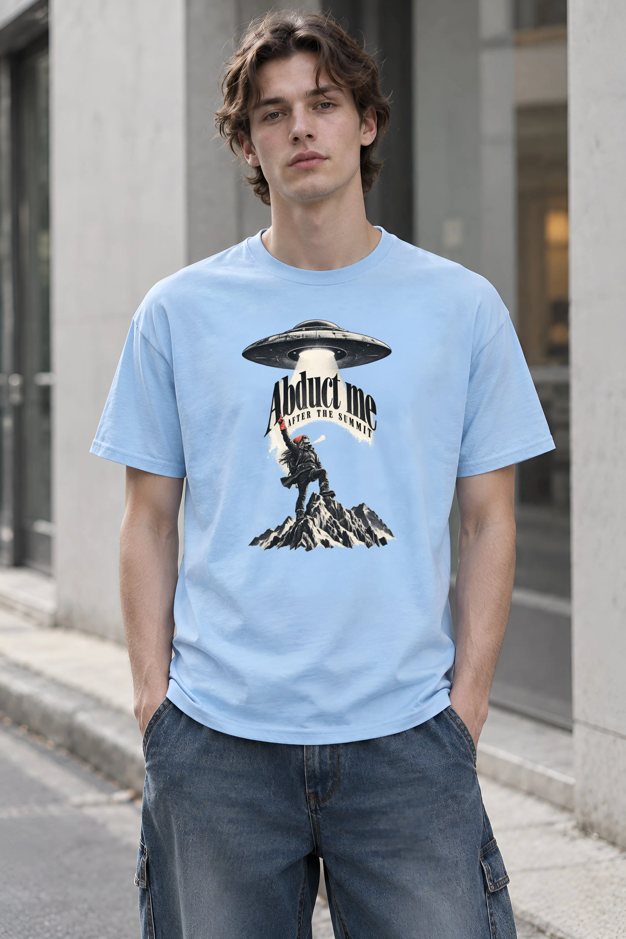 "Abduct Me After The Summit" Heavyweight Unisex Crewneck T-shirt