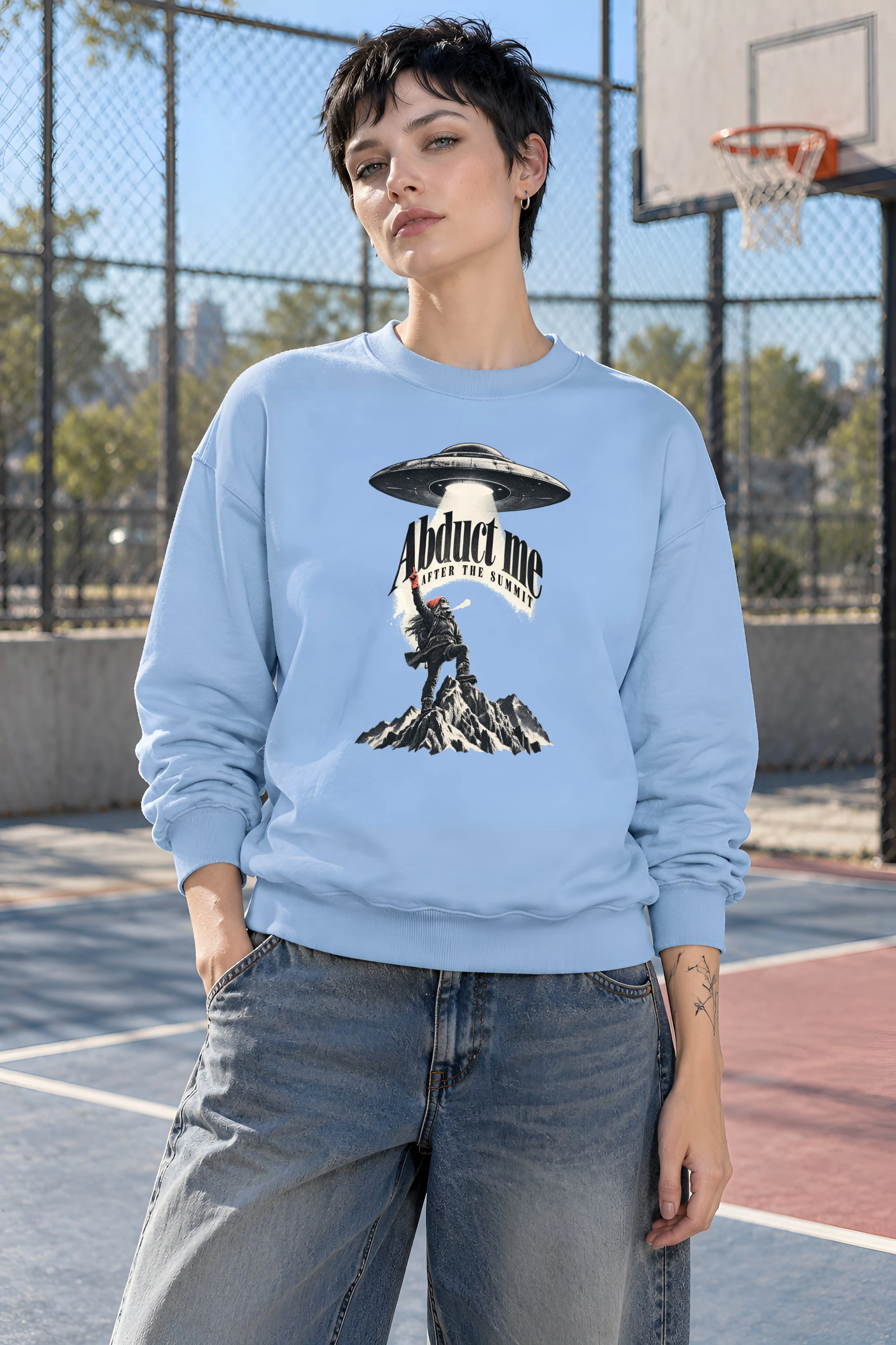 "Abduct Me" Unisex Crewneck Sweatshirt
