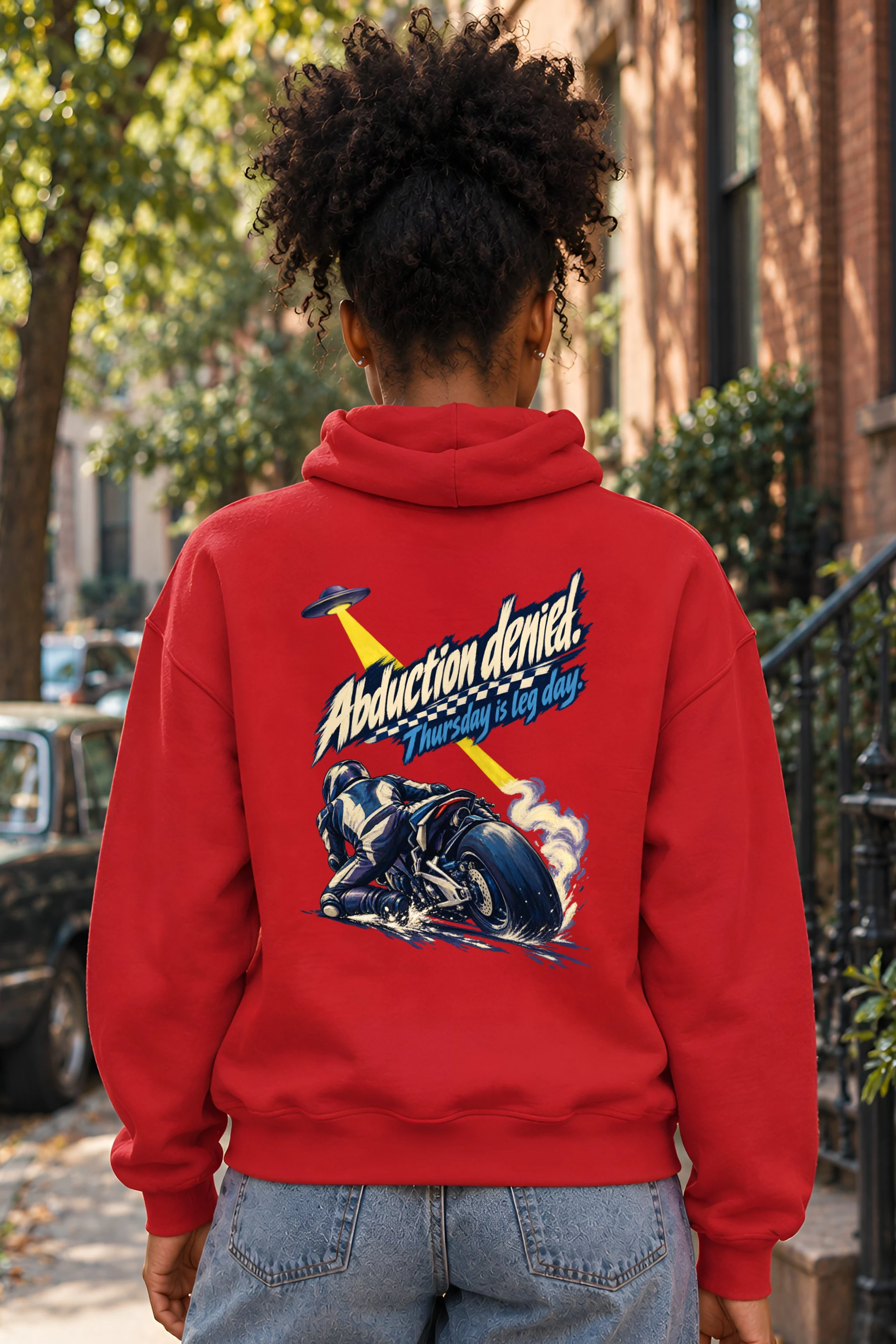 "Abduction Denied Leg Day" Unisex Pullover Hoodie