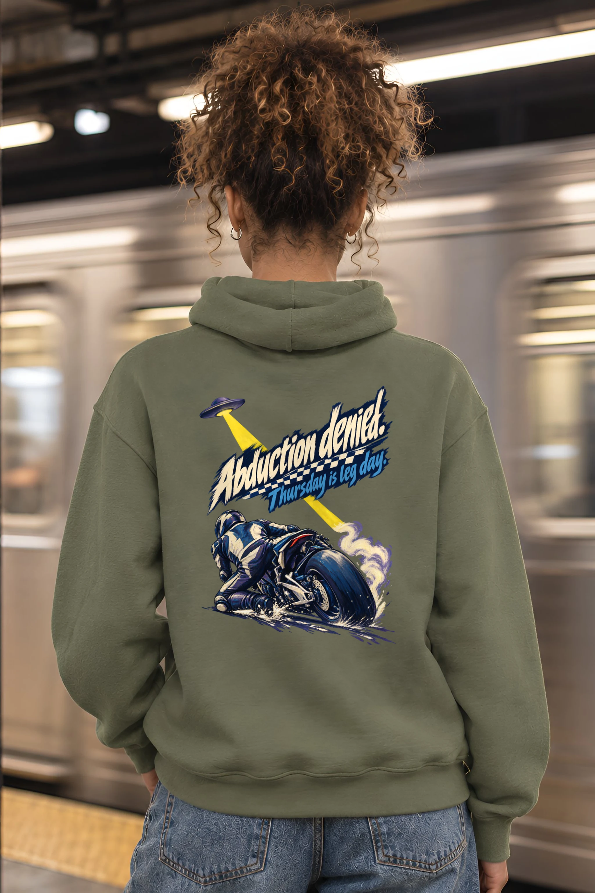 "Abduction Denied Leg Day" Unisex Pullover Hoodie