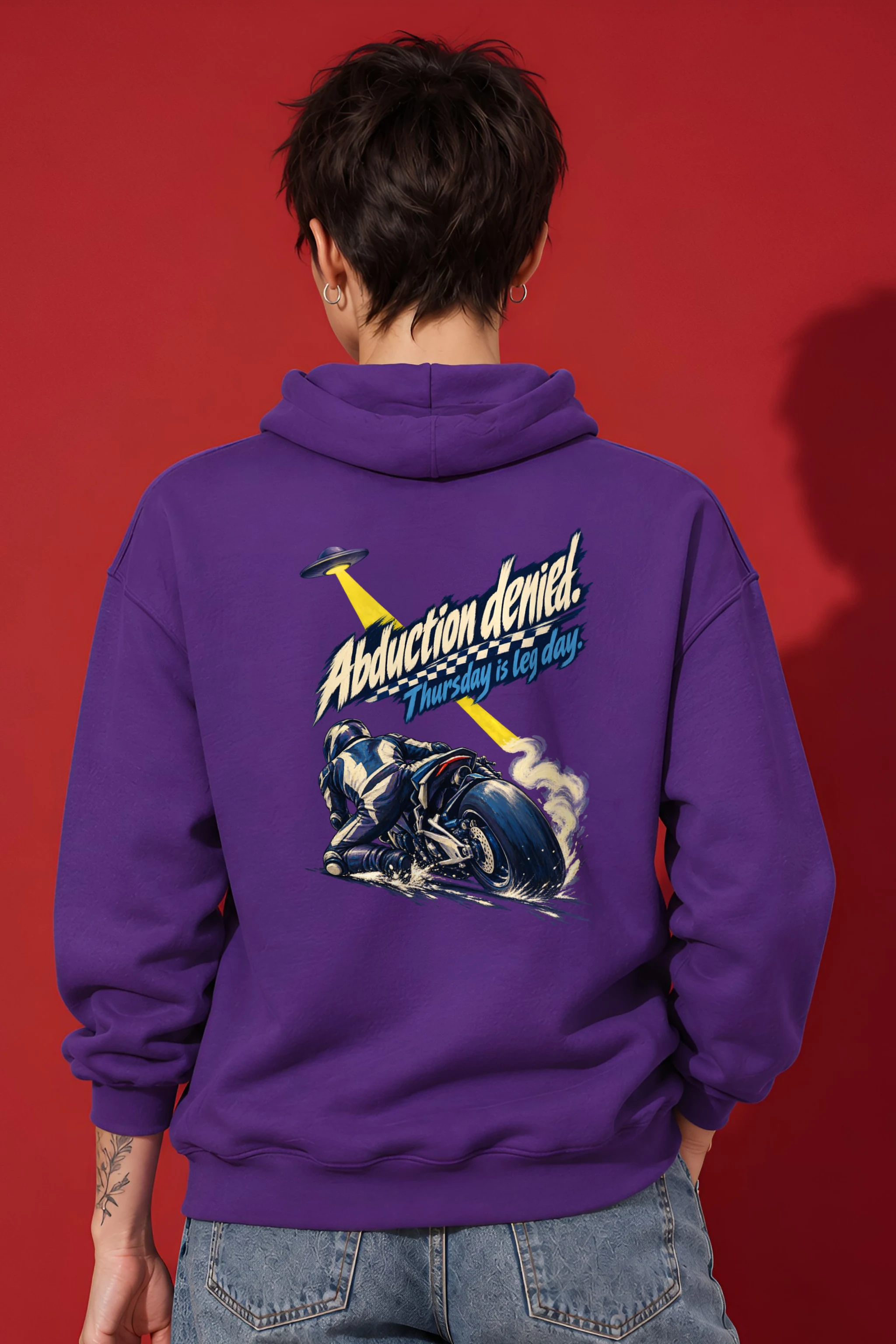 "Abduction Denied Leg Day" Unisex Pullover Hoodie