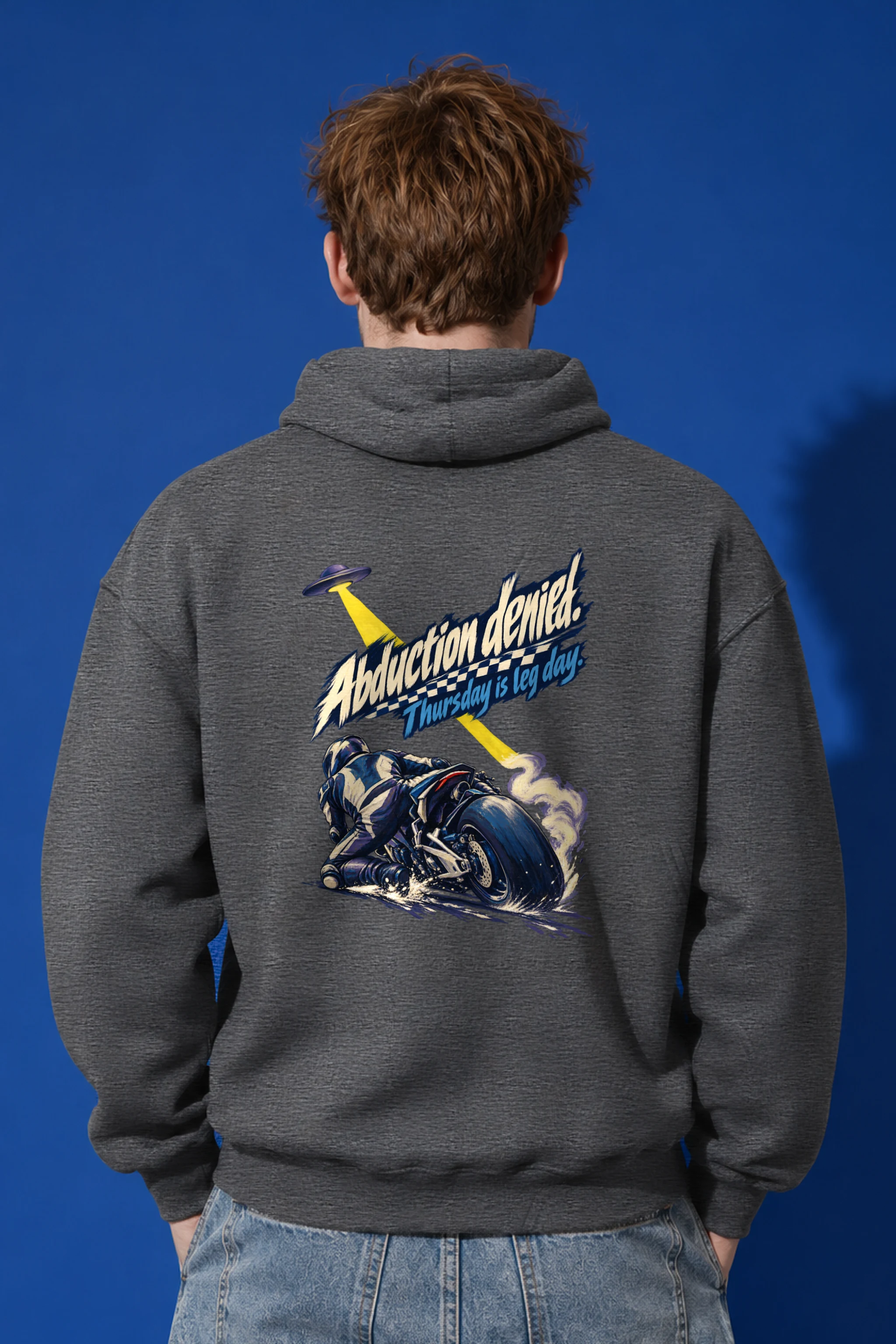 "Abduction Denied Leg Day" Unisex Pullover Hoodie