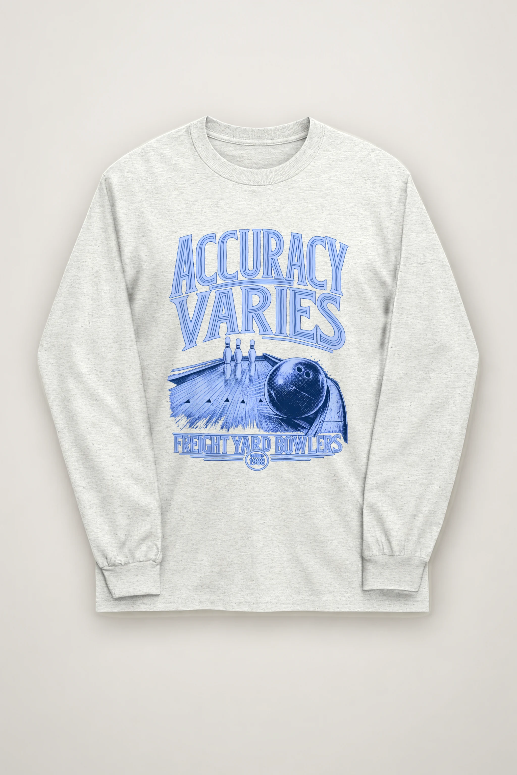 "Accuracy Varies Freight Yard Bowlers" Unisex Longsleeve T-shirt