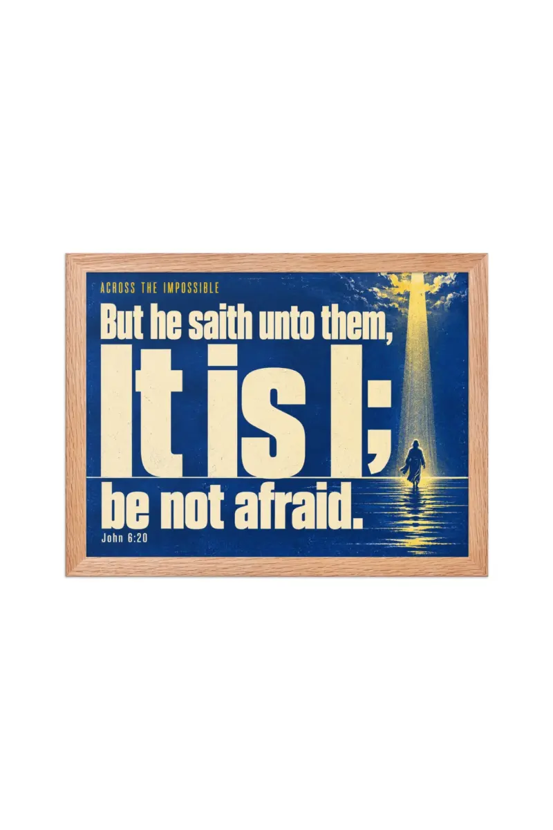 "Across the Impossible" Premium Wooden Framed Poster · Landscape