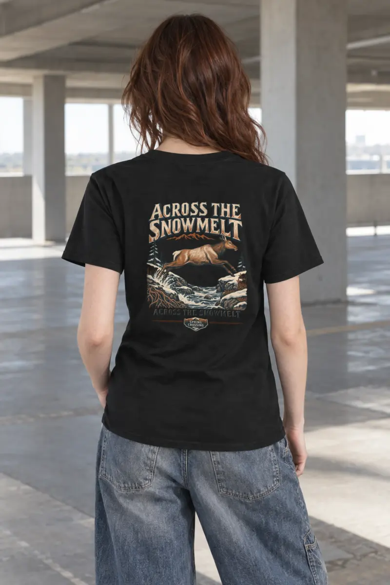 "Across the Snowmelt" Heavyweight Unisex Crewneck T-shirt