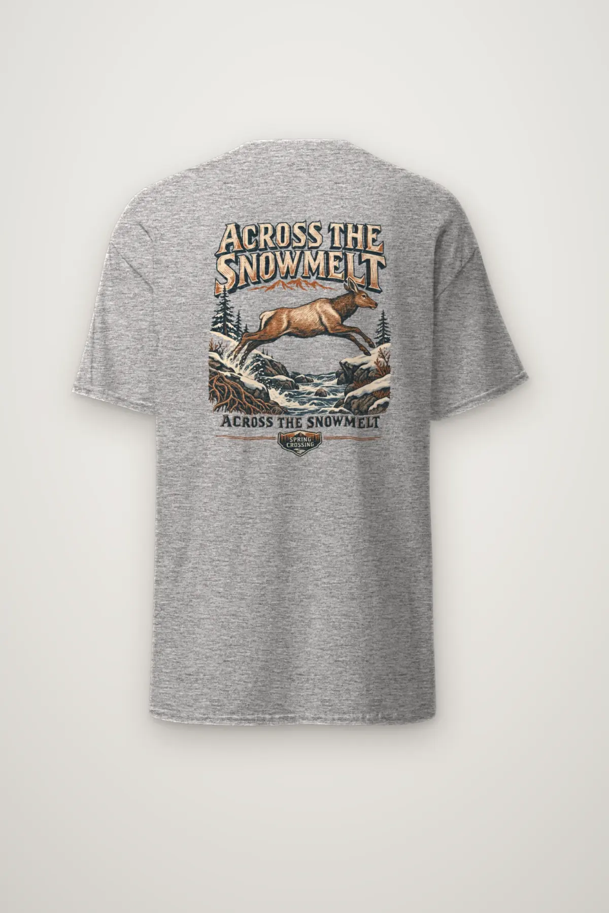"Across the Snowmelt" Heavyweight Unisex Crewneck T-shirt
