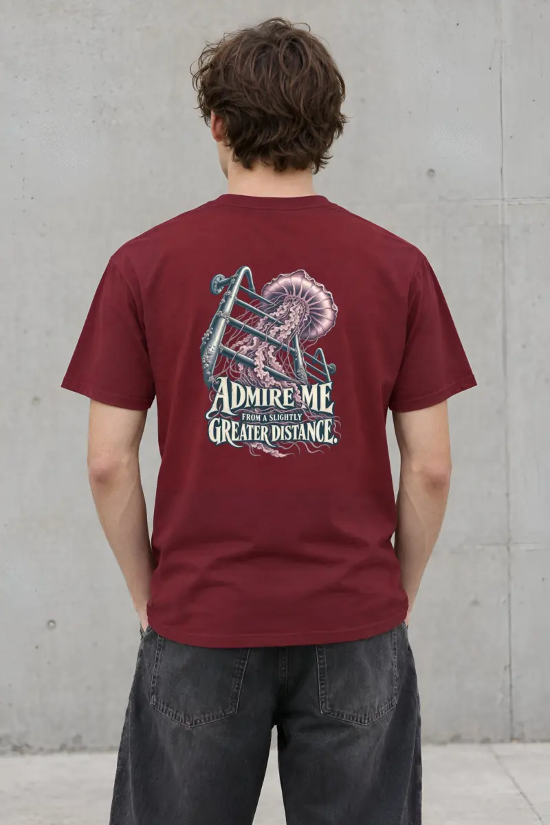 “Admire Me From a Distance” Heavyweight Unisex Crewneck T-shirt
