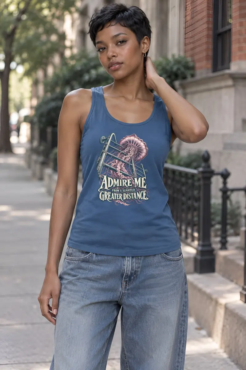 “Admire Me From A Distance” Unisex Jersey Tank