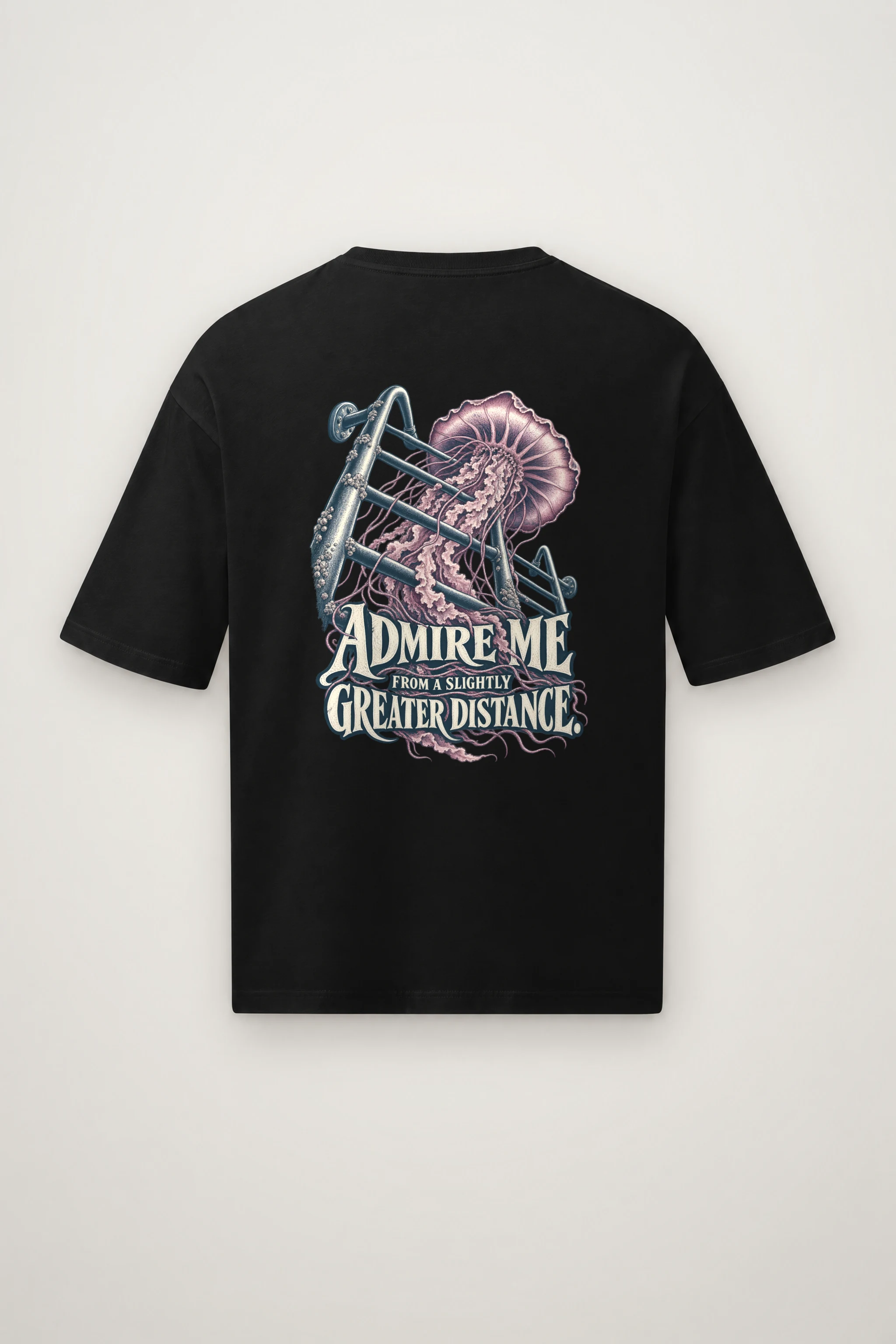 "Admire Me From a Slightly Greater Distance" Men's Oversized Heavyweight Crewneck T-Shirt