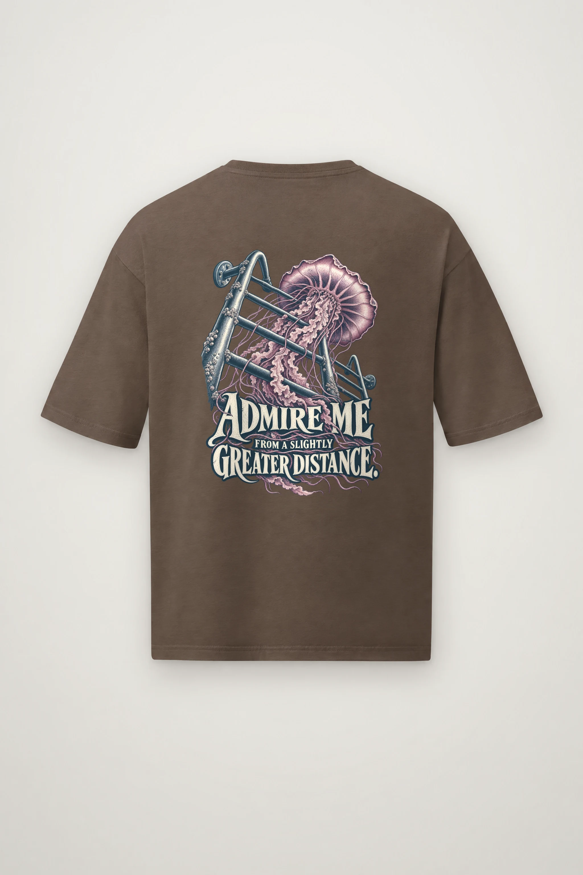 "Admire Me From a Slightly Greater Distance" Men's Oversized Heavyweight Crewneck T-Shirt