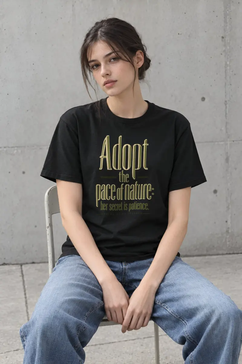 "Adopt the Pace of Nature" Heavyweight Unisex Crewneck T-shirt