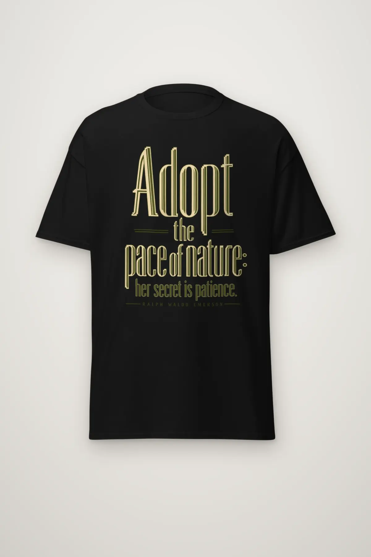 "Adopt the Pace of Nature" Heavyweight Unisex Crewneck T-shirt