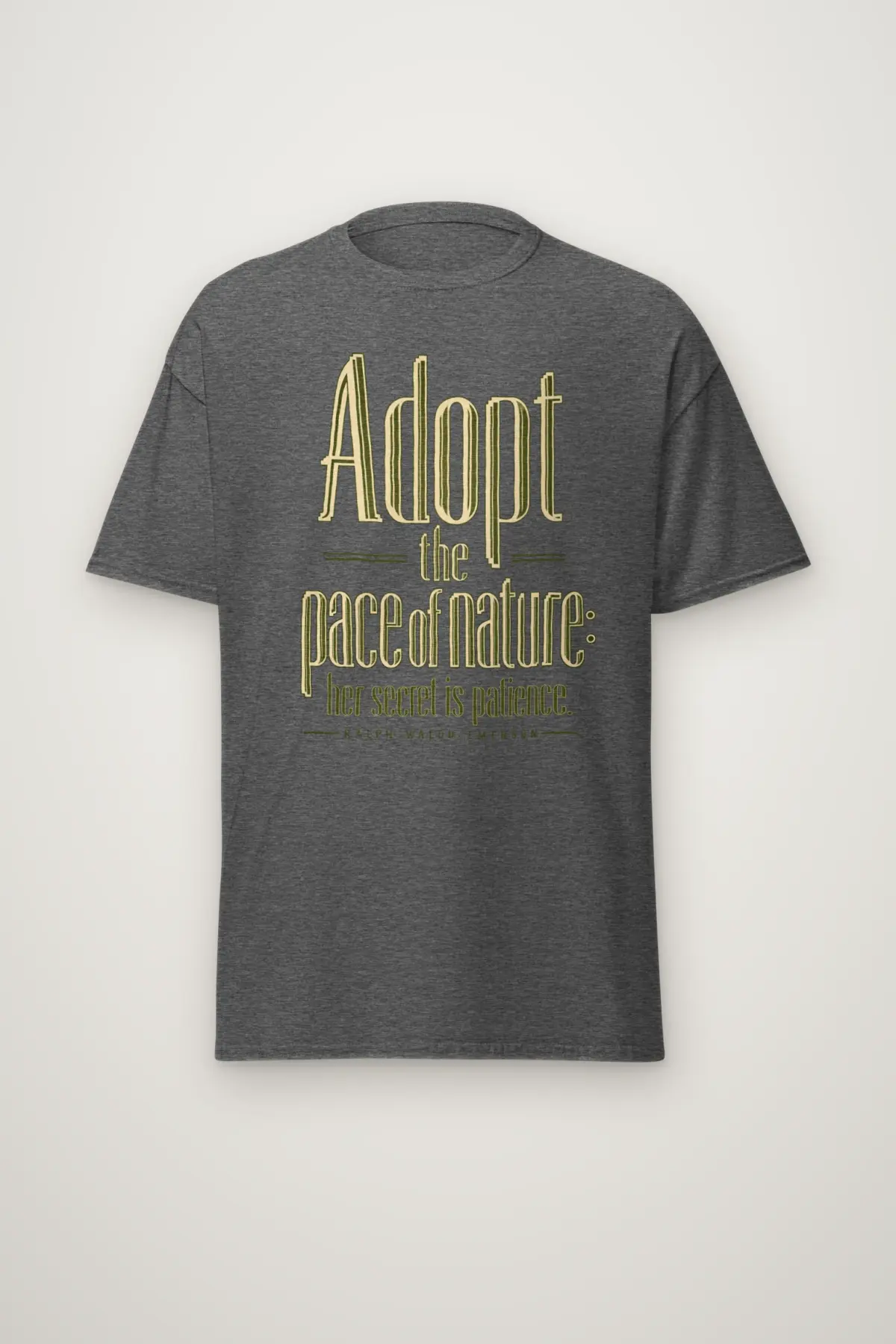 "Adopt the Pace of Nature" Heavyweight Unisex Crewneck T-shirt