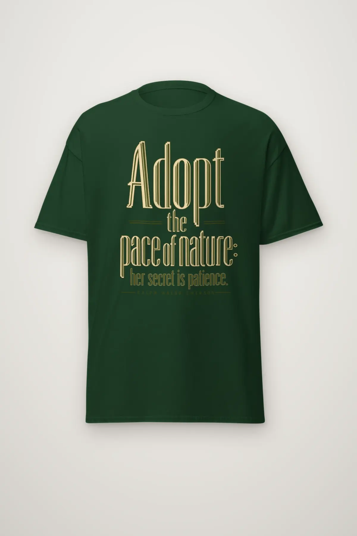 "Adopt the Pace of Nature" Heavyweight Unisex Crewneck T-shirt