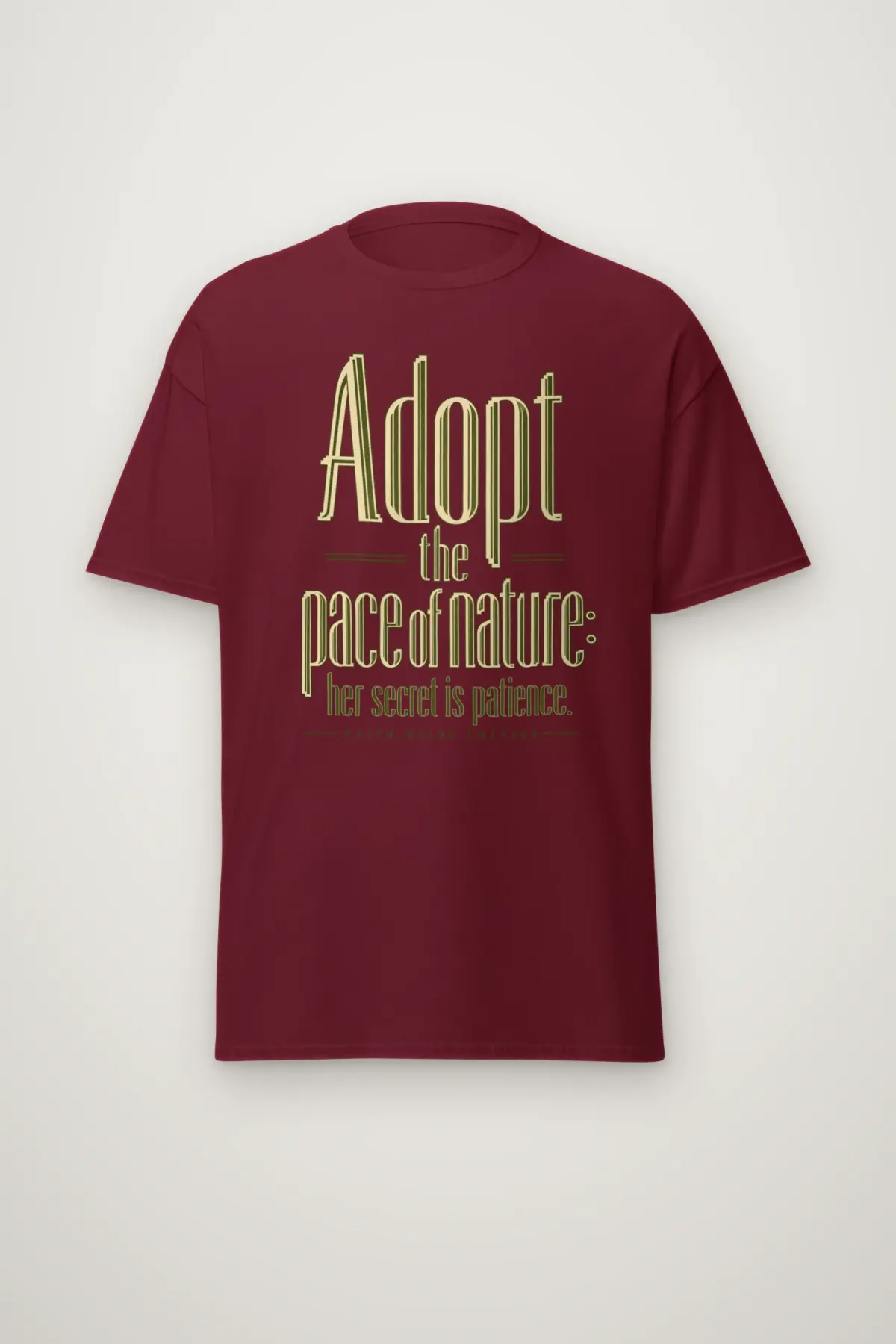 "Adopt the Pace of Nature" Heavyweight Unisex Crewneck T-shirt