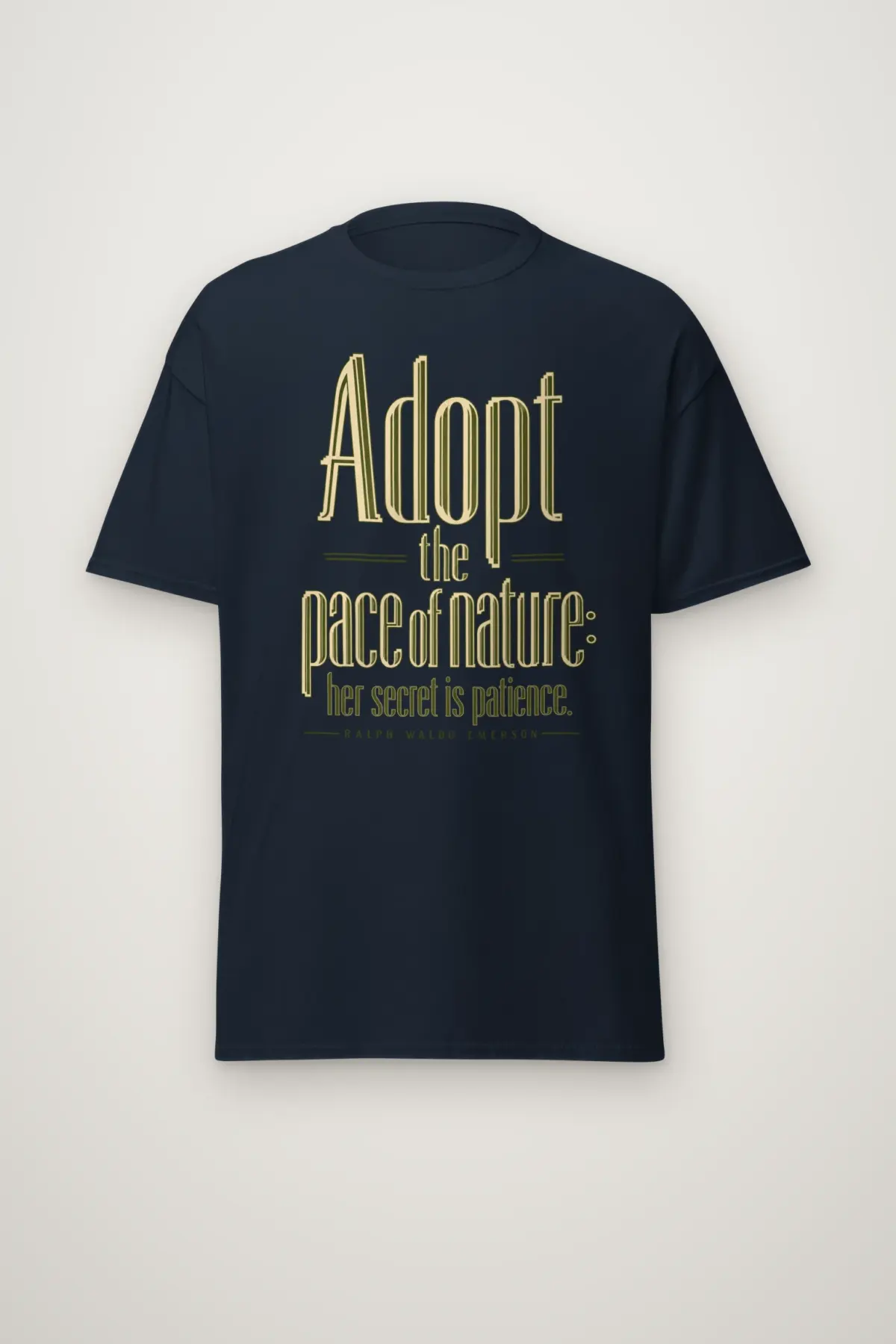 "Adopt the Pace of Nature" Heavyweight Unisex Crewneck T-shirt