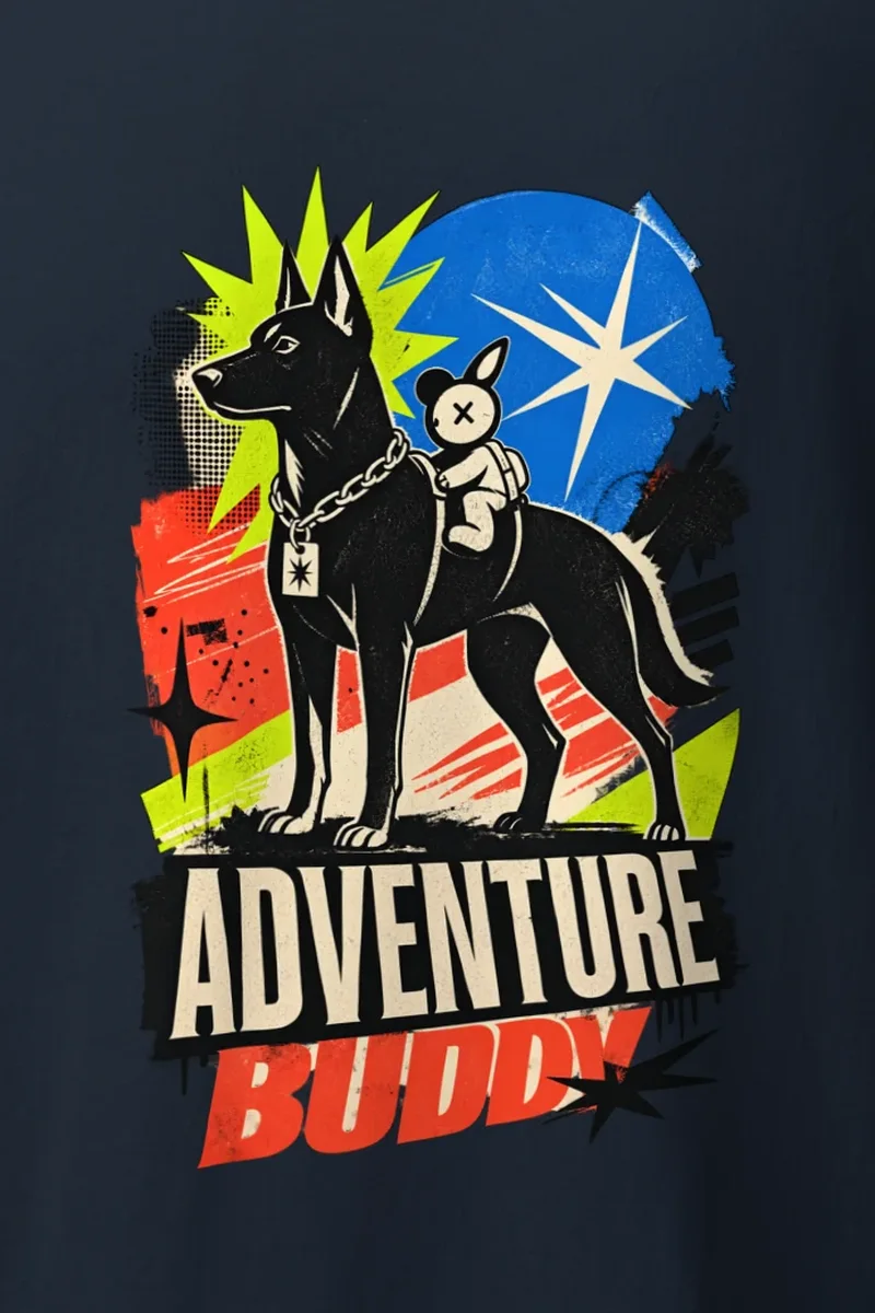 "Adventure Buddy" Heavyweight Unisex Crewneck T-shirt
