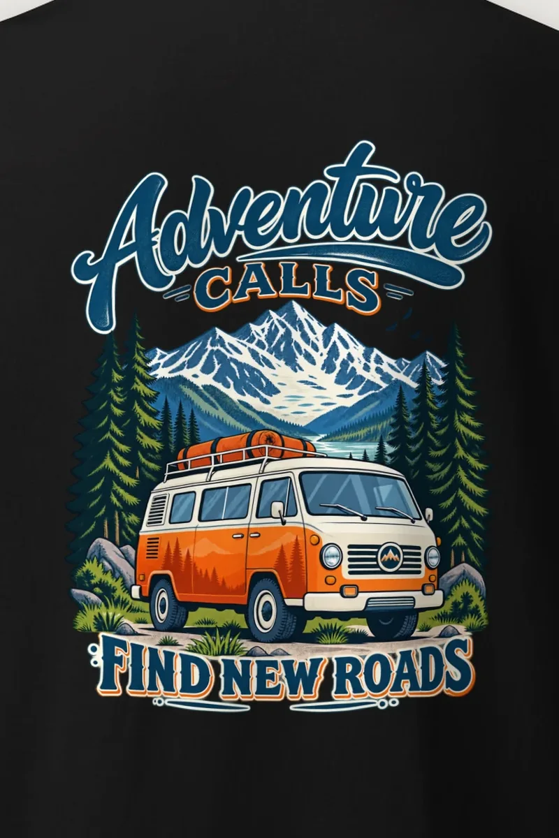 "Adventure Calls" Heavyweight Unisex Crewneck T-shirt