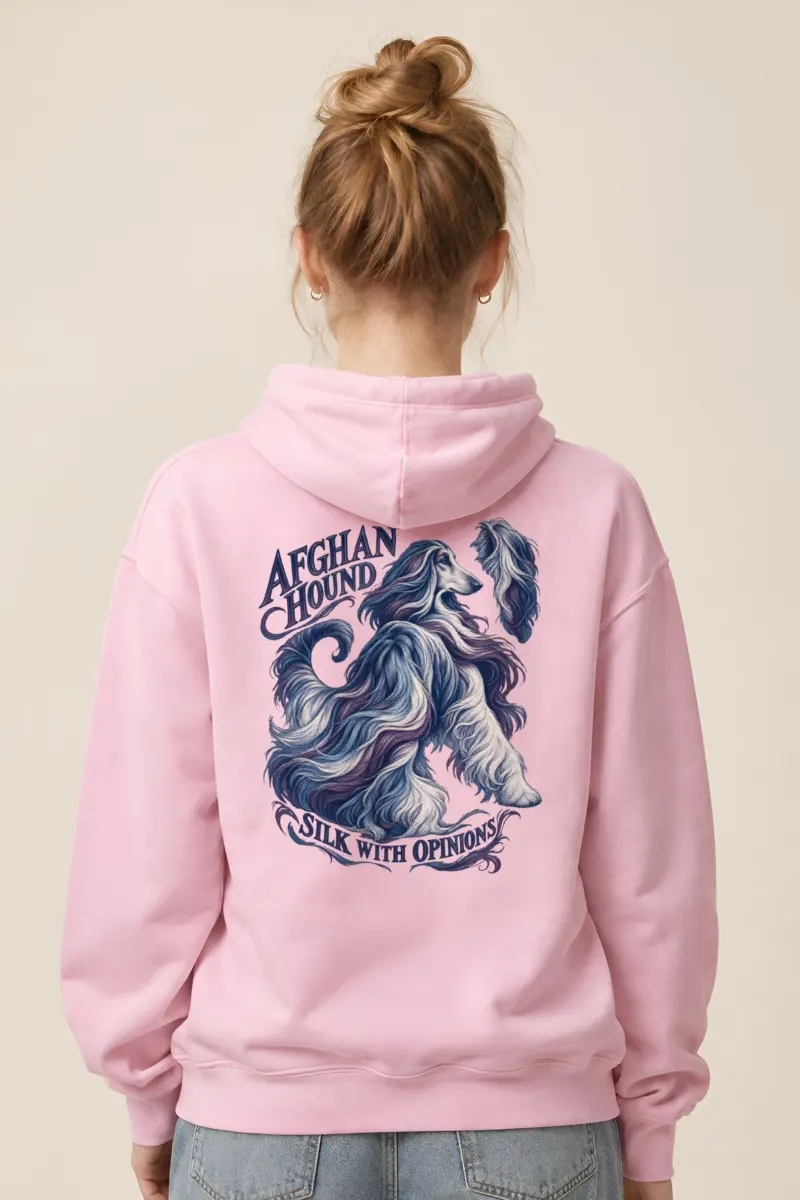 “Afghan Hound Silk With Opinions” Heavy Blend Unisex Pullover Hoodie