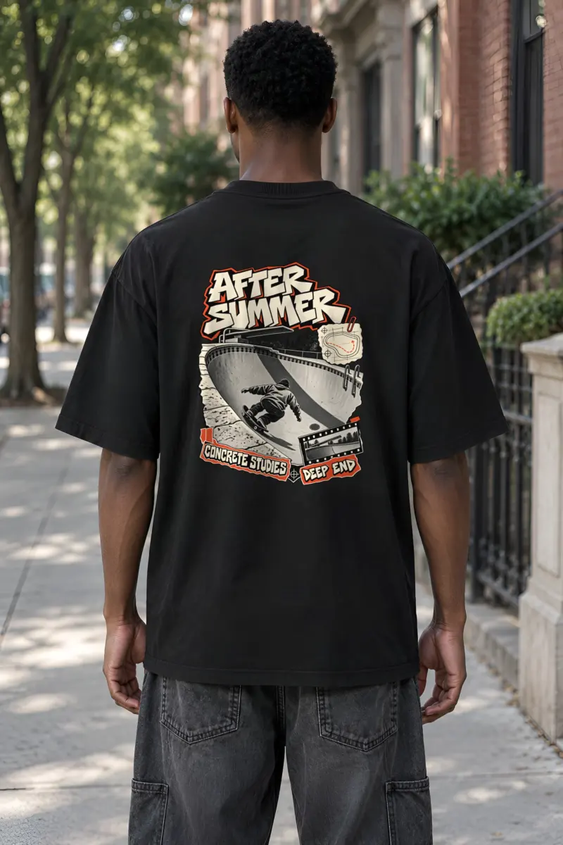 "After Summer" Men's Oversized Heavyweight Crewneck T-Shirt