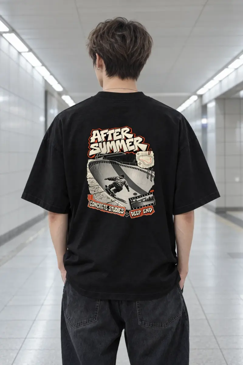 "After Summer" Men's Oversized Heavyweight Crewneck T-Shirt