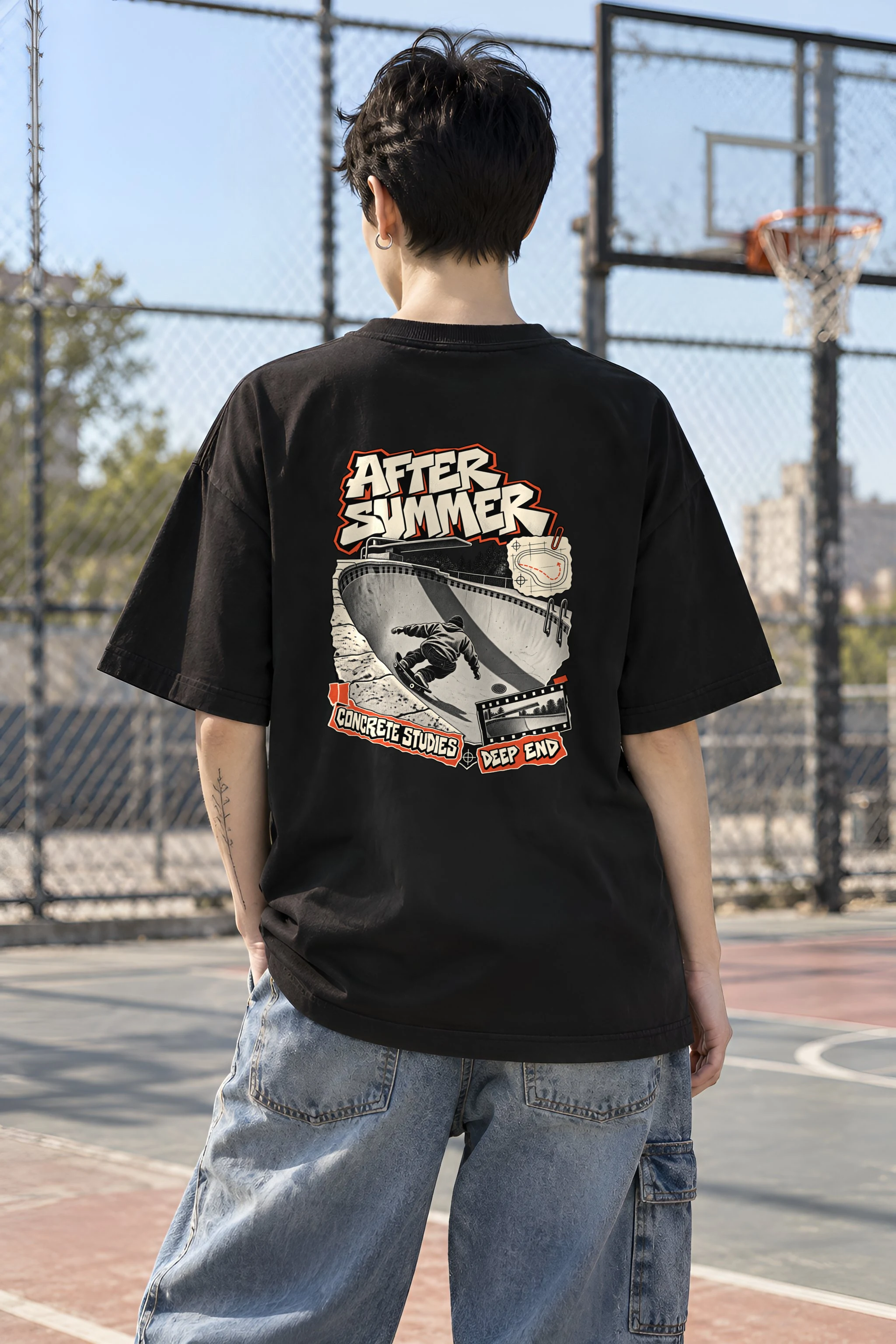 "After Summer" Unisex Oversized Heavyweight Crewneck T-Shirt