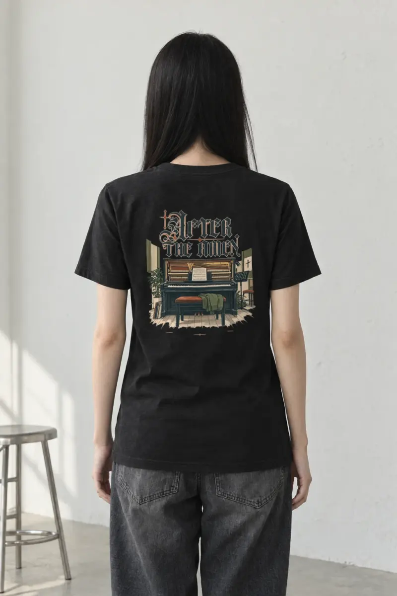 "After the Amen" Heavyweight Unisex Crewneck T-shirt