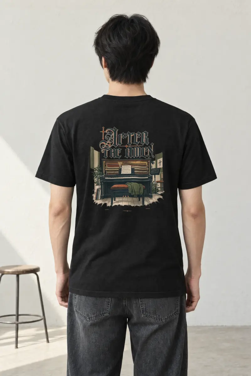 "After the Amen" Heavyweight Unisex Crewneck T-shirt