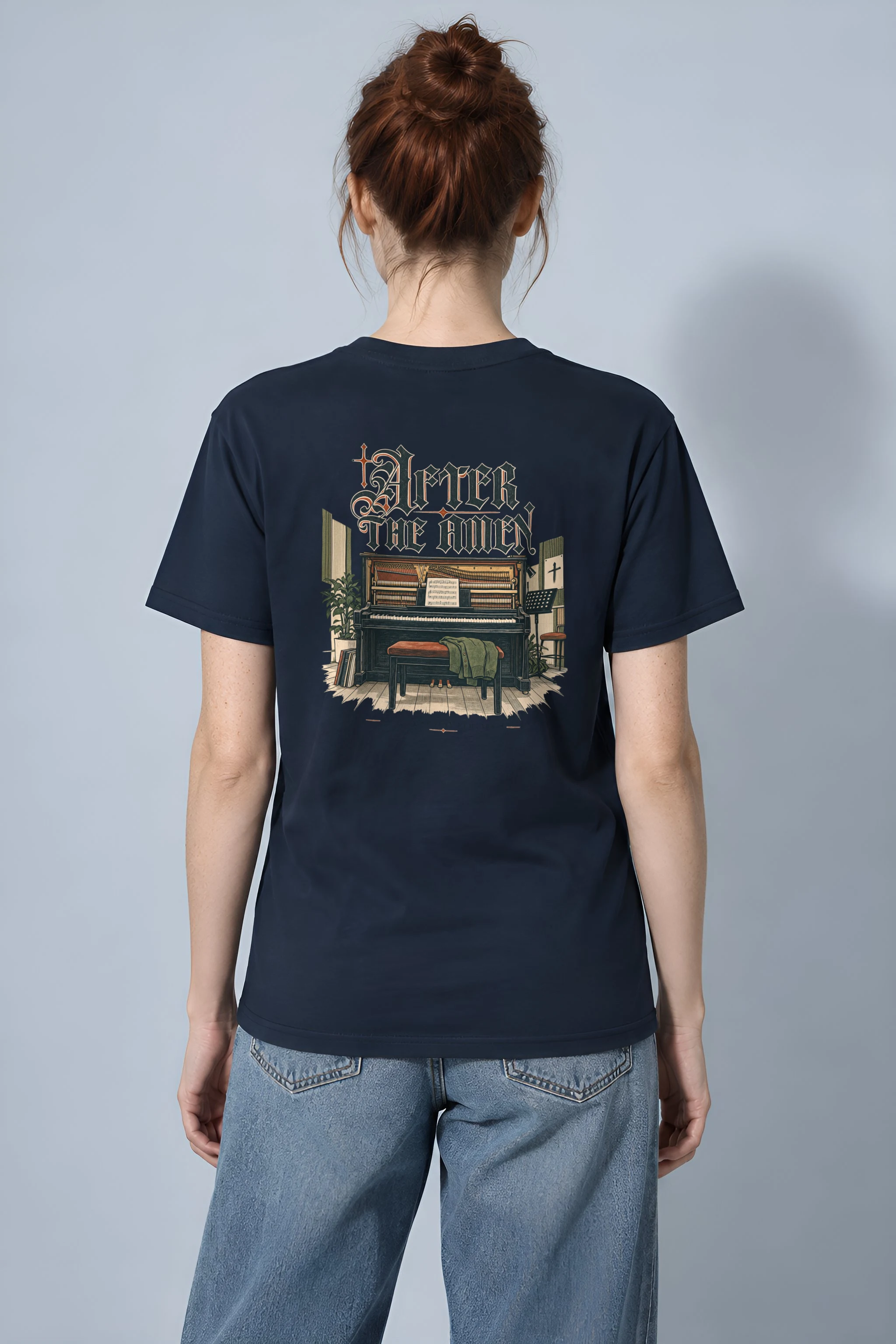 "After the Amen" Heavyweight Unisex Crewneck T-shirt