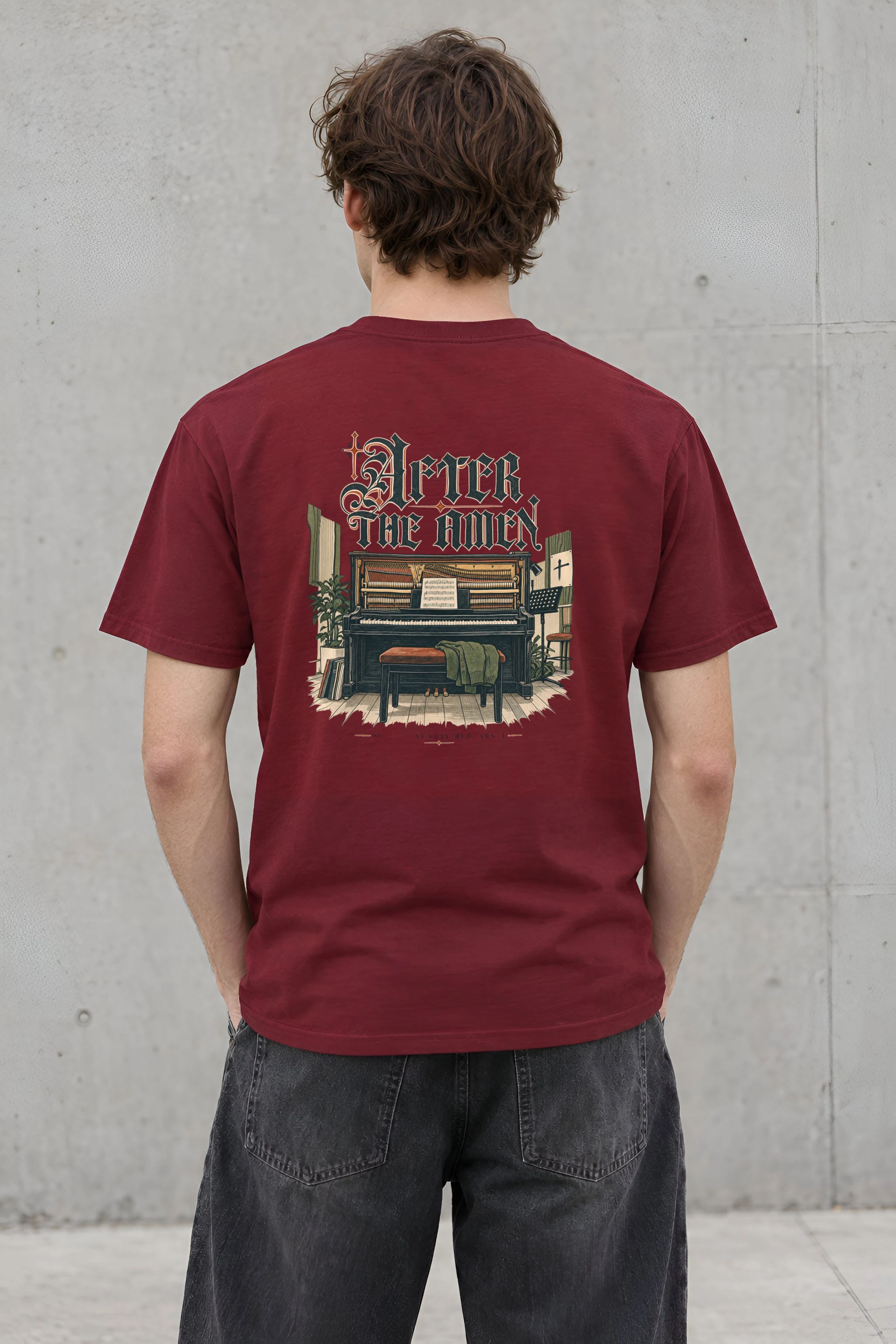 "After the Amen" Heavyweight Unisex Crewneck T-shirt