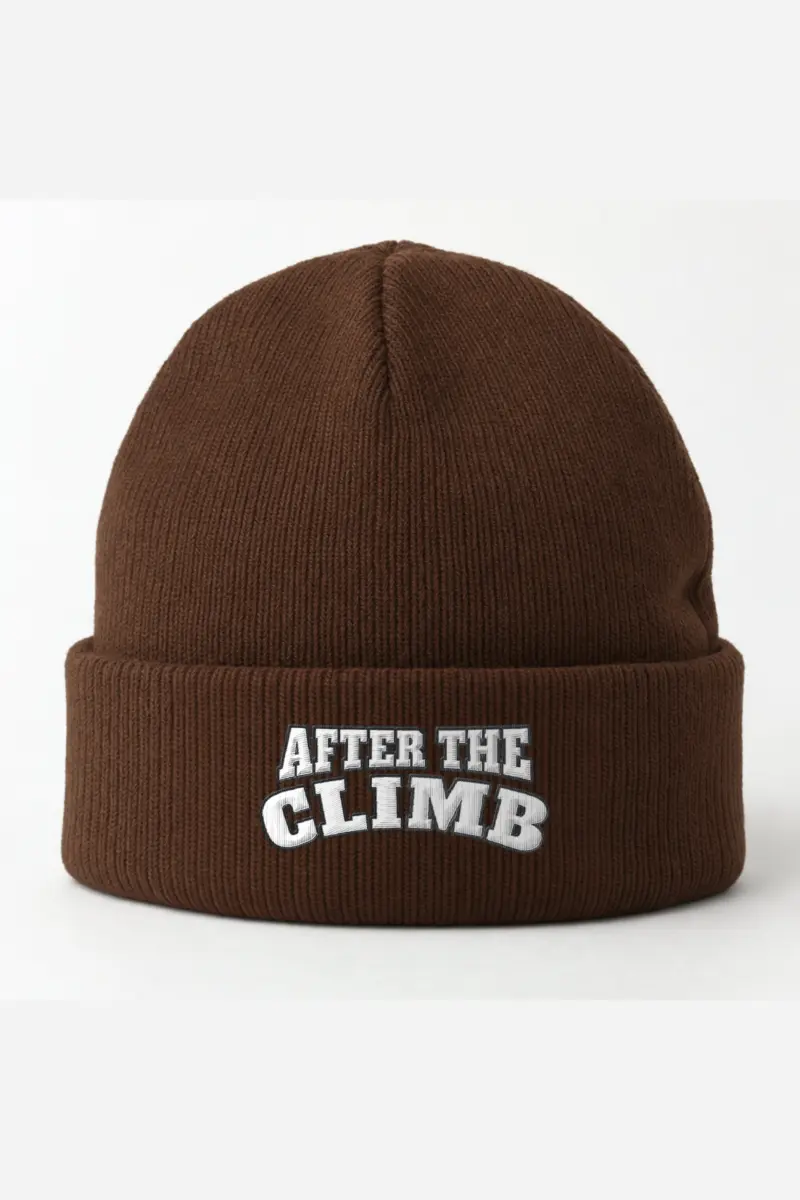 “After the Climb” Cuffed Beanie · Embroidered