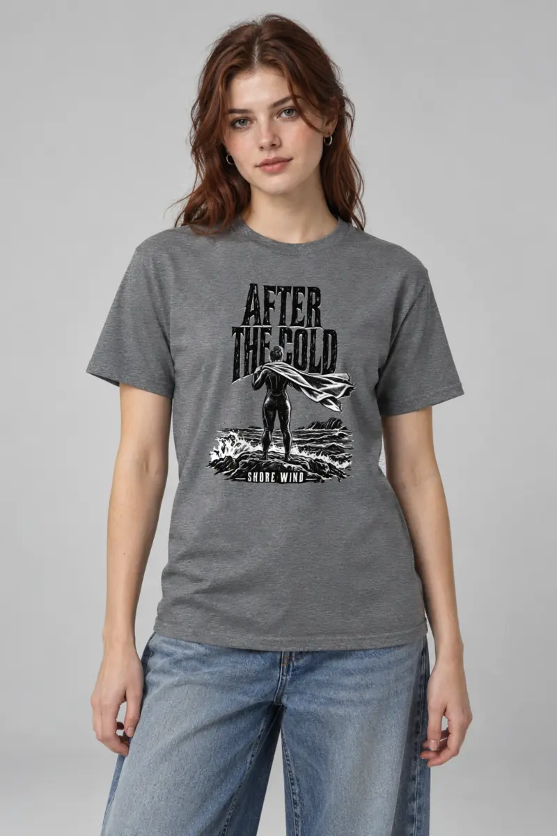 "After the Cold Shore Wind" Heavyweight Unisex Crewneck T-shirt