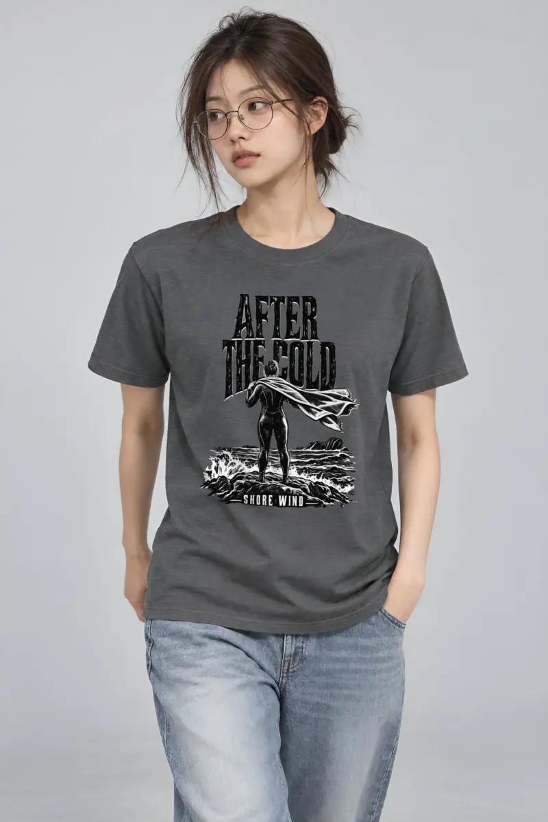 "After the Cold Shore Wind" Heavyweight Unisex Crewneck T-shirt