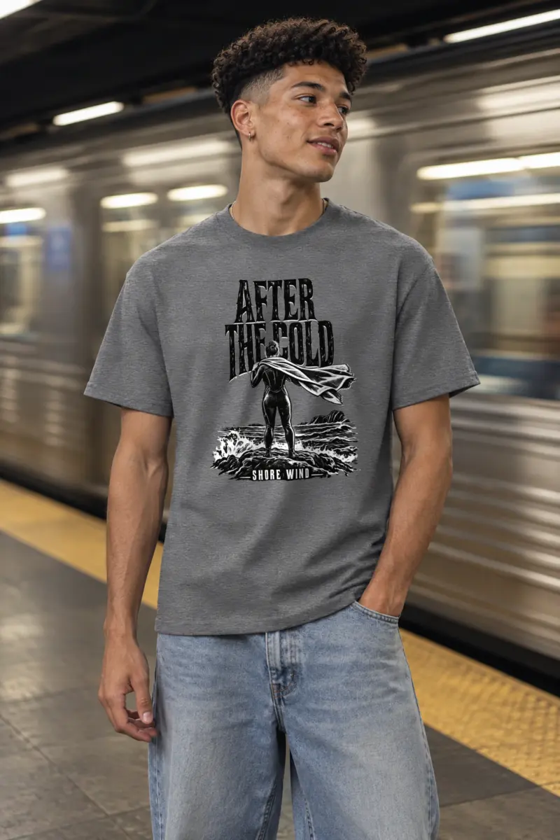 "After the Cold Shore Wind" Heavyweight Unisex Crewneck T-shirt