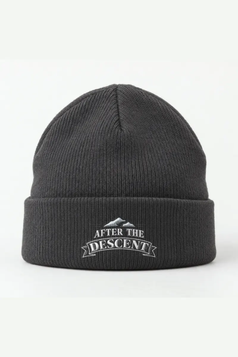 "After the Descent" Cuffed Beanie · Embroidered