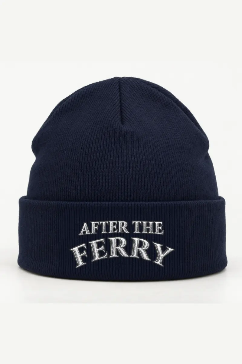 “After the Ferry” Cuffed Beanie · Embroidered