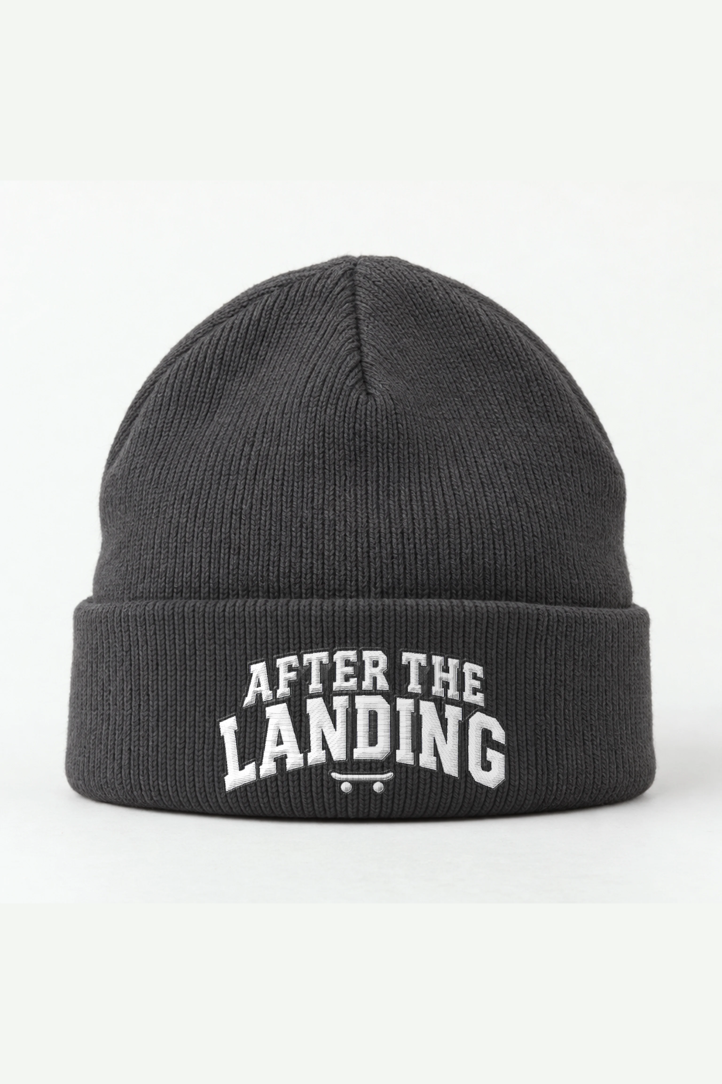 "After the Landing" Cuffed Beanie · Embroidered