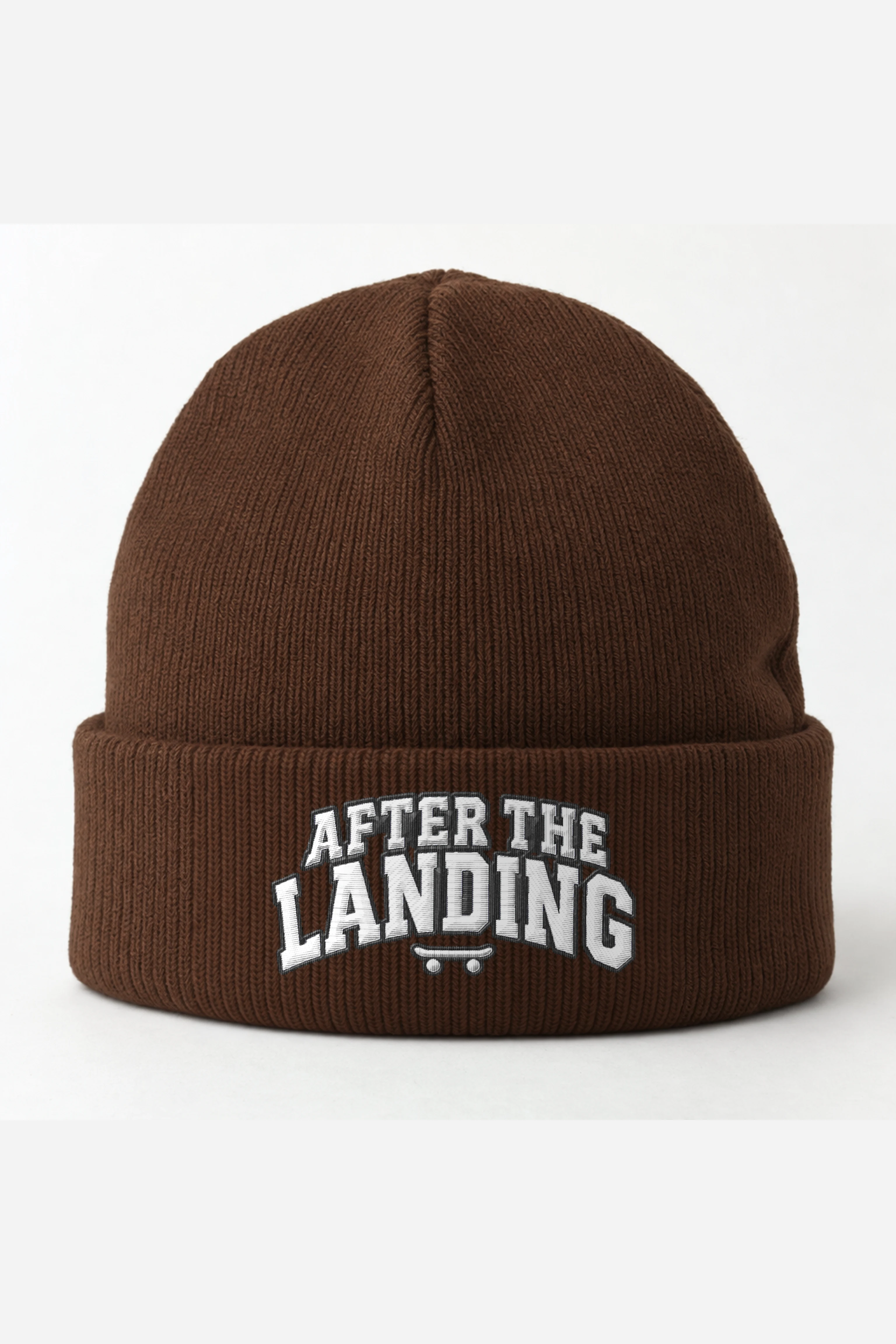 "After the Landing" Cuffed Beanie · Embroidered