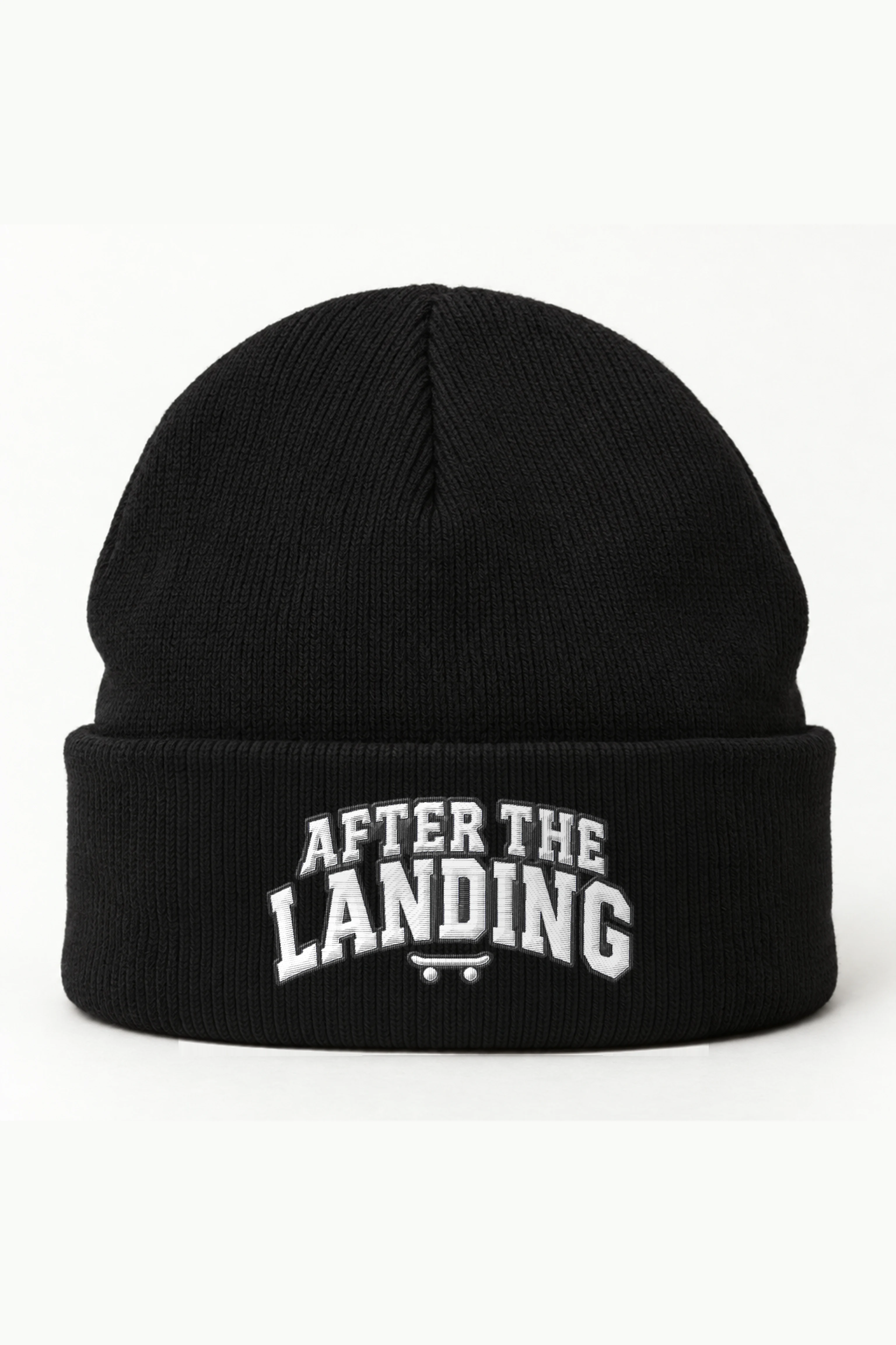 "After the Landing" Cuffed Beanie · Embroidered