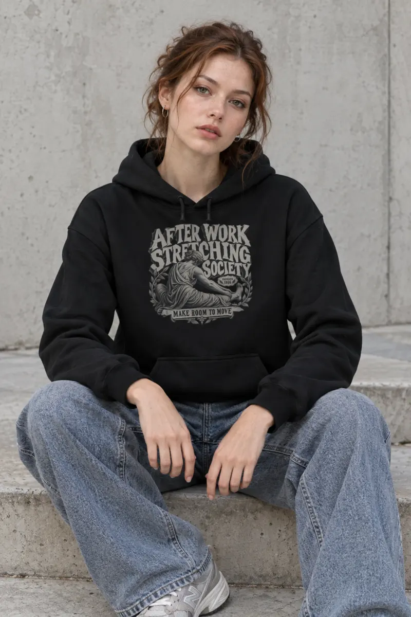 “After Work Stretching Society” Heavy Blend Unisex Pullover Hoodie