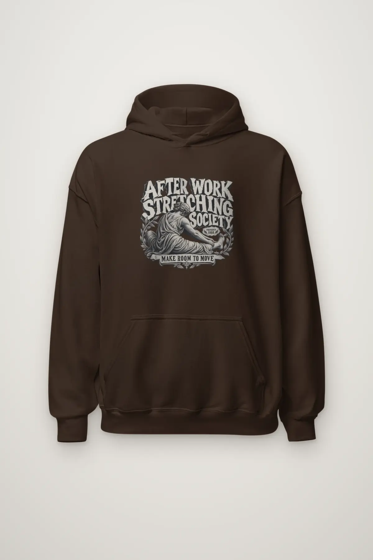 "After Work Stretching Society" Heavy Blend Unisex Pullover Hoodie