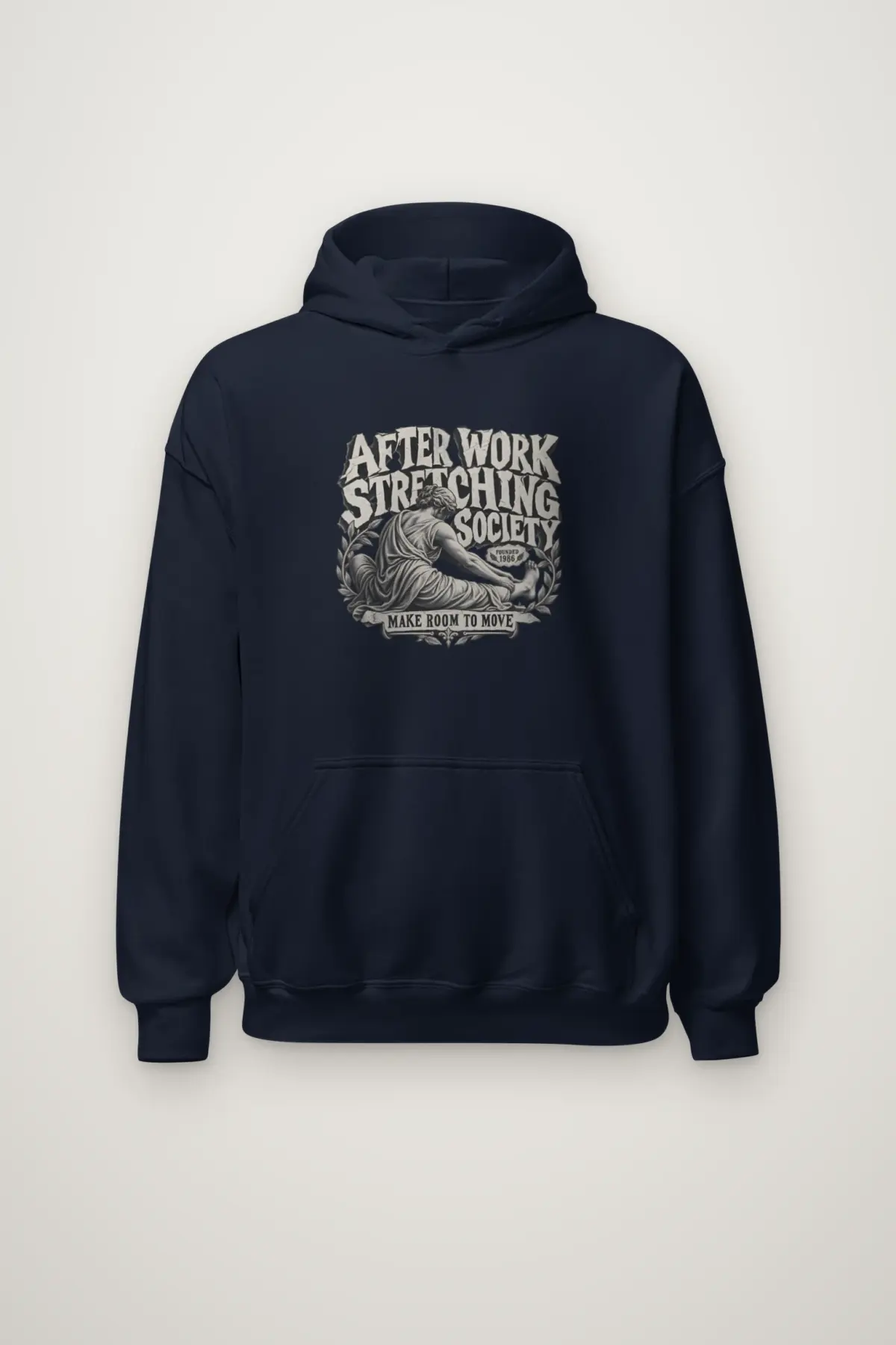 "After Work Stretching Society" Heavy Blend Unisex Pullover Hoodie
