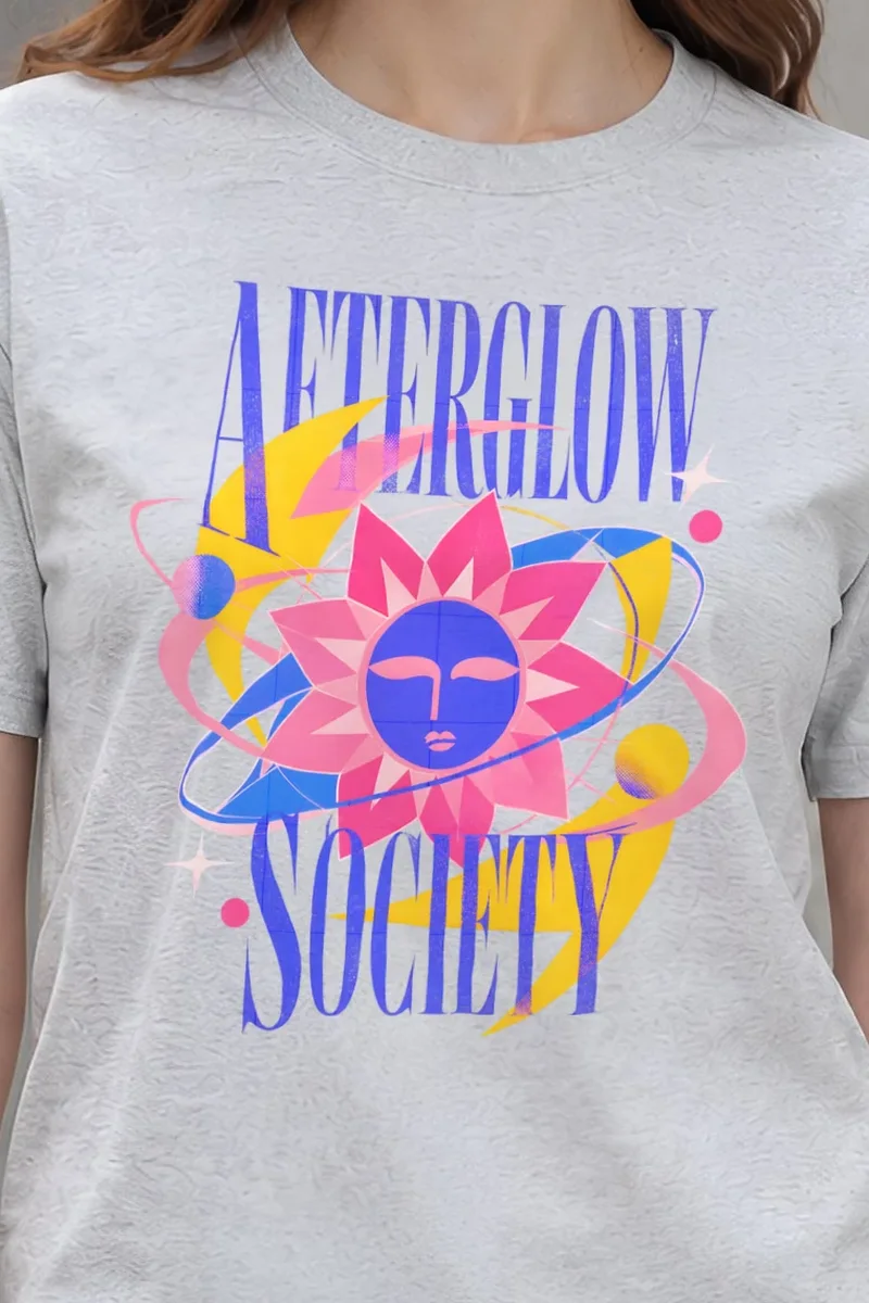 "Afterglow society" Heavyweight Unisex Crewneck T-shirt