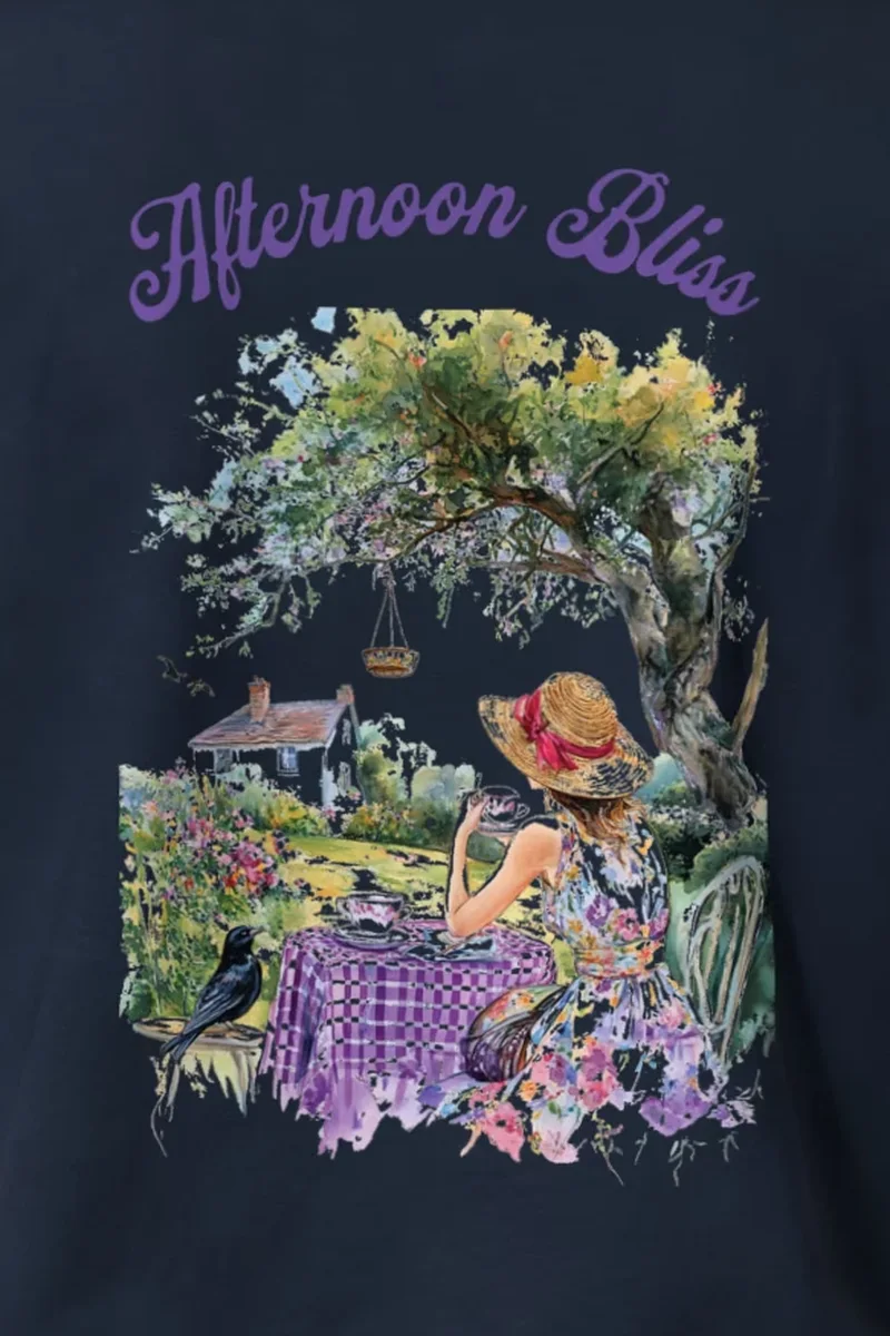 "Afternoon Bliss" Heavyweight Unisex Crewneck T-shirt