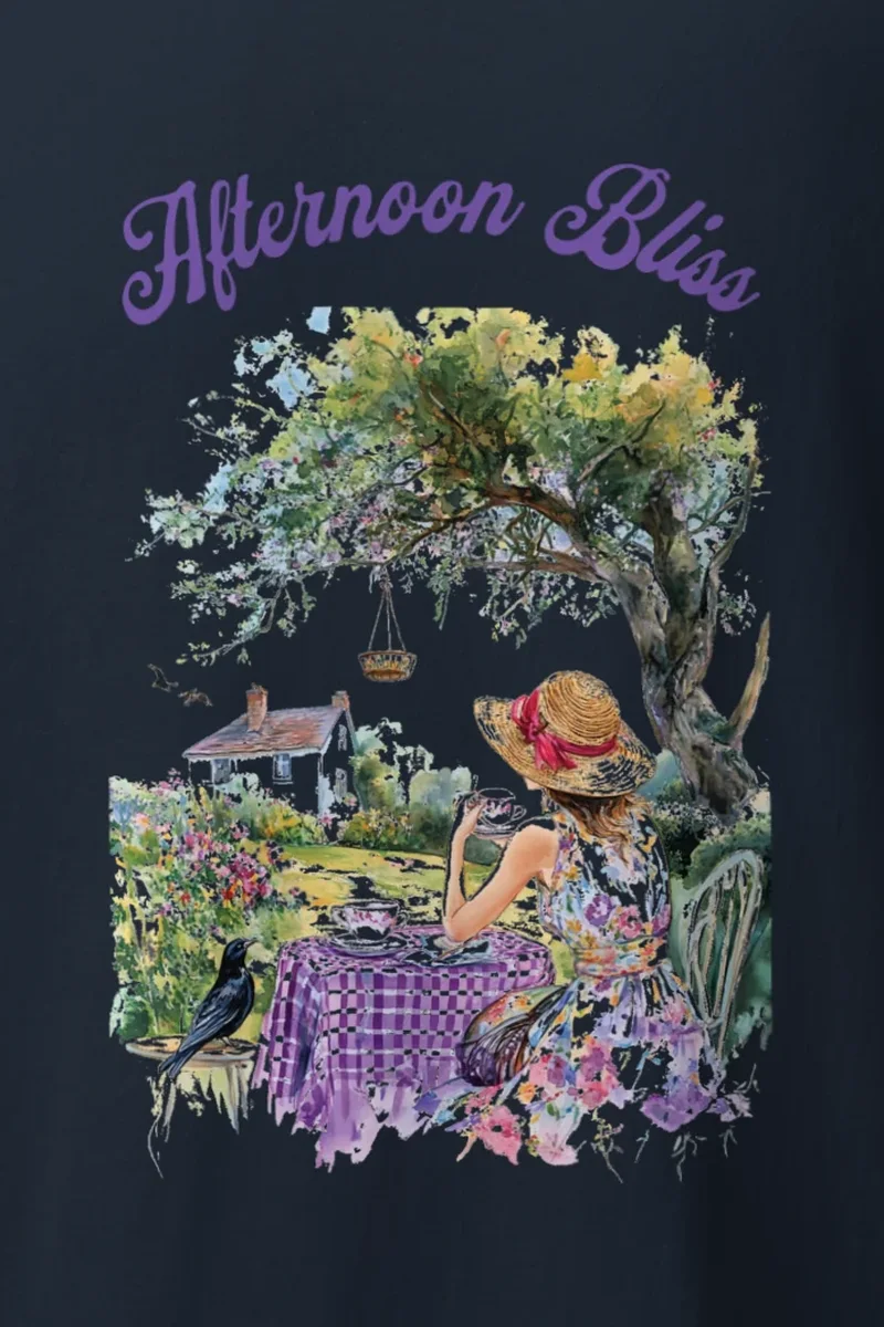 "Afternoon Bliss" Heavyweight Unisex Crewneck T-shirt