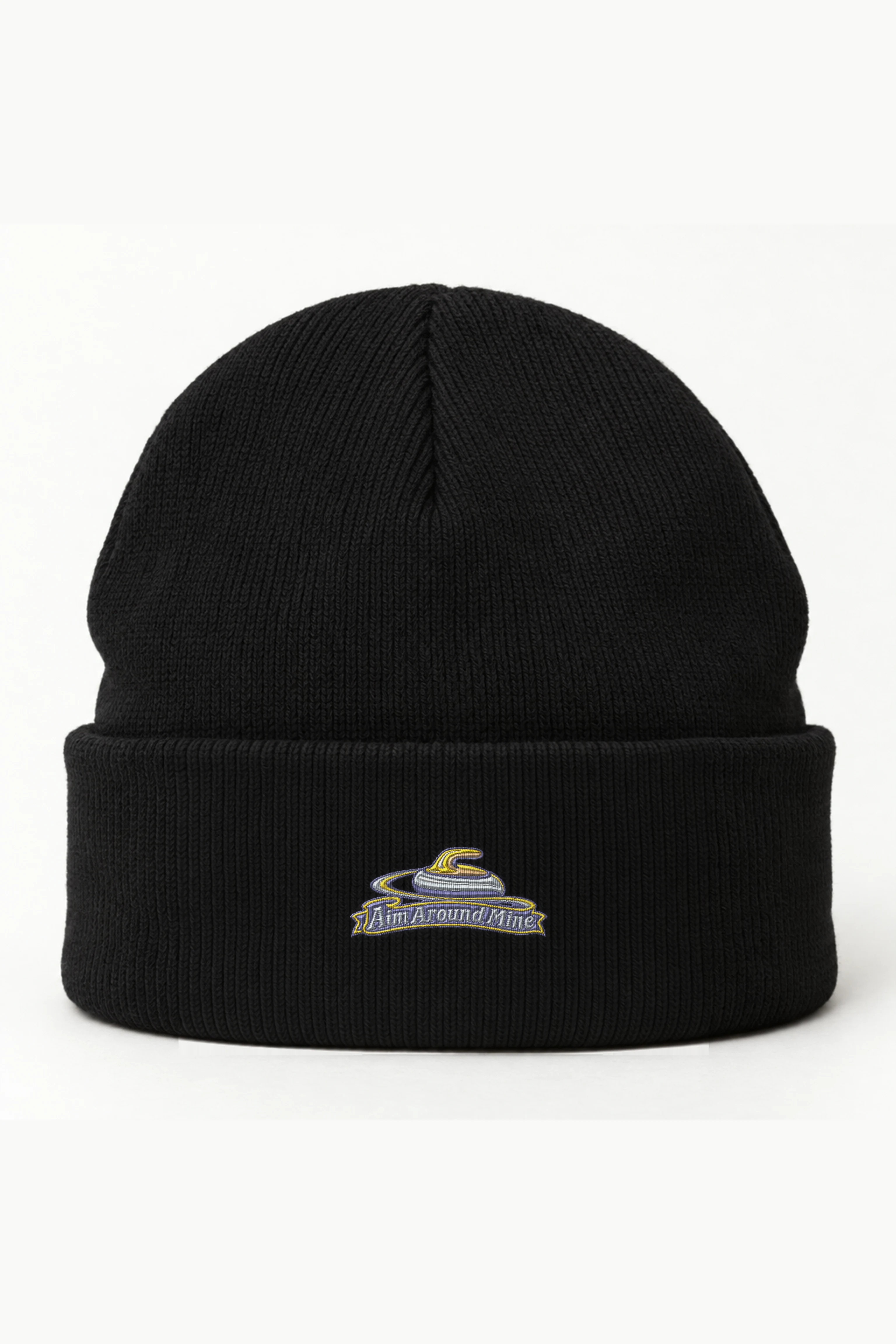 "Aim Around Mine" Cuffed Beanie · Embroidered