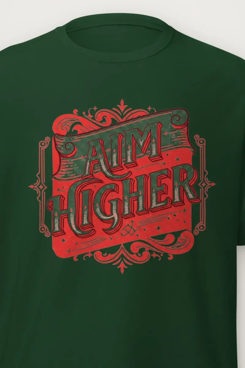 "Aim Higher" Heavyweight Unisex Crewneck T-shirt