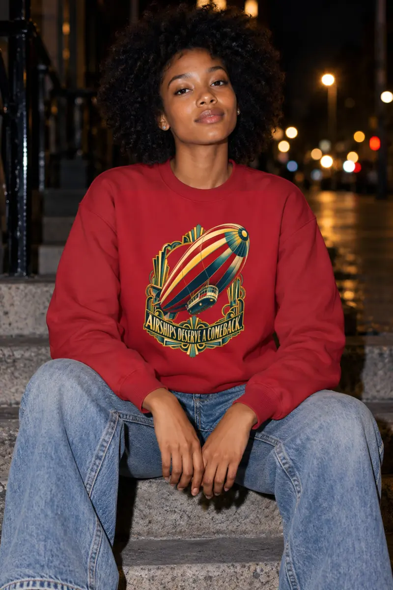 "Airships Deserve A Comeback" Heavy Blend Unisex Crewneck Sweatshirt